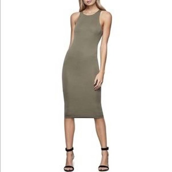 Good American Olive Midi Dress - Picture 1 of 8